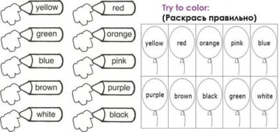 как выучить цвета на английском языке