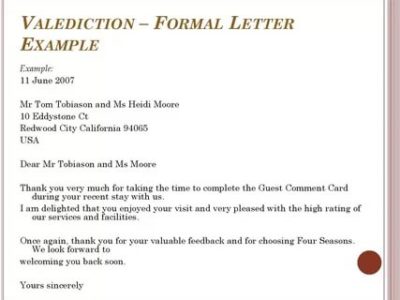 formal letter как писать