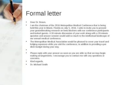 formal letter как писать